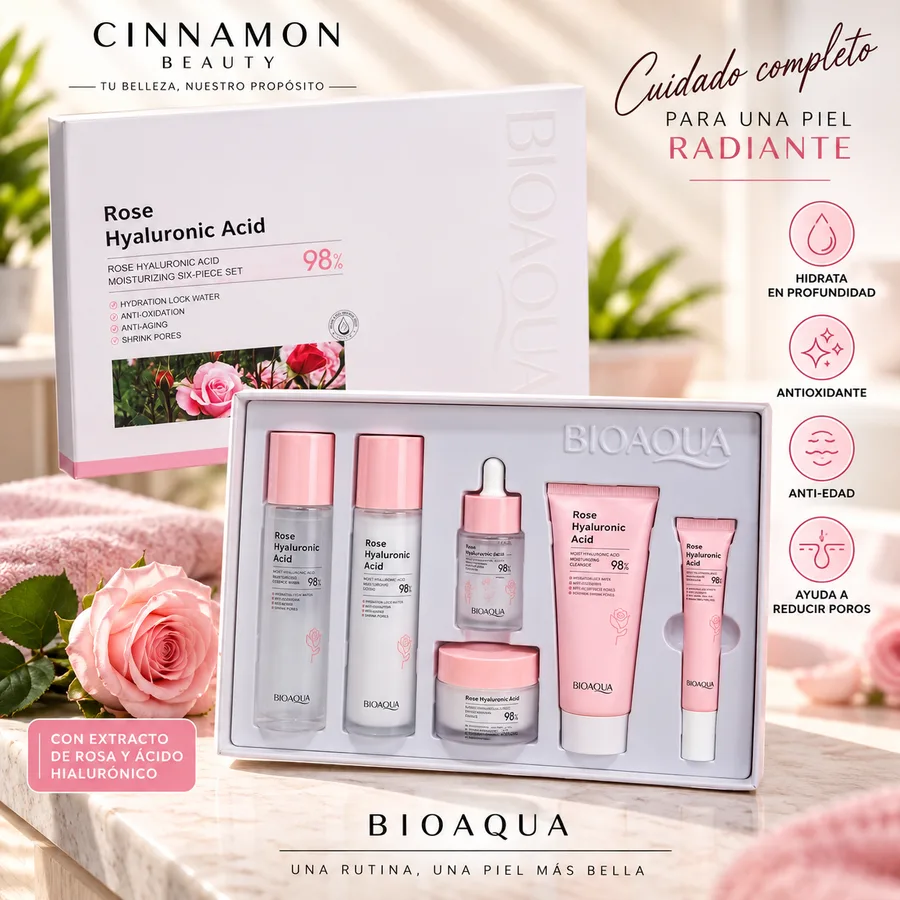 Kit Bioaqua Rosa+Acido Hialuronico